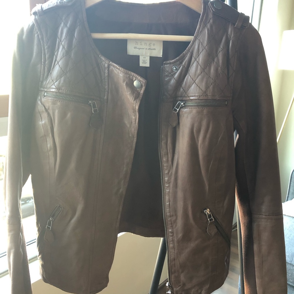 Hinge Quilted Leather Jacket - image 3